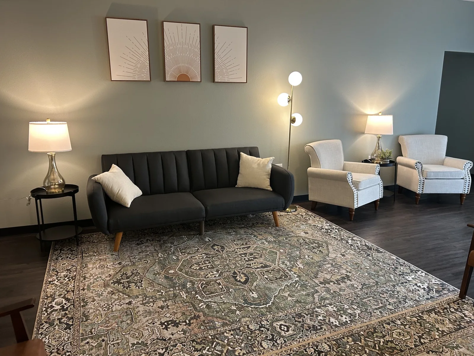 Authentic Allis office interior; rooms vary